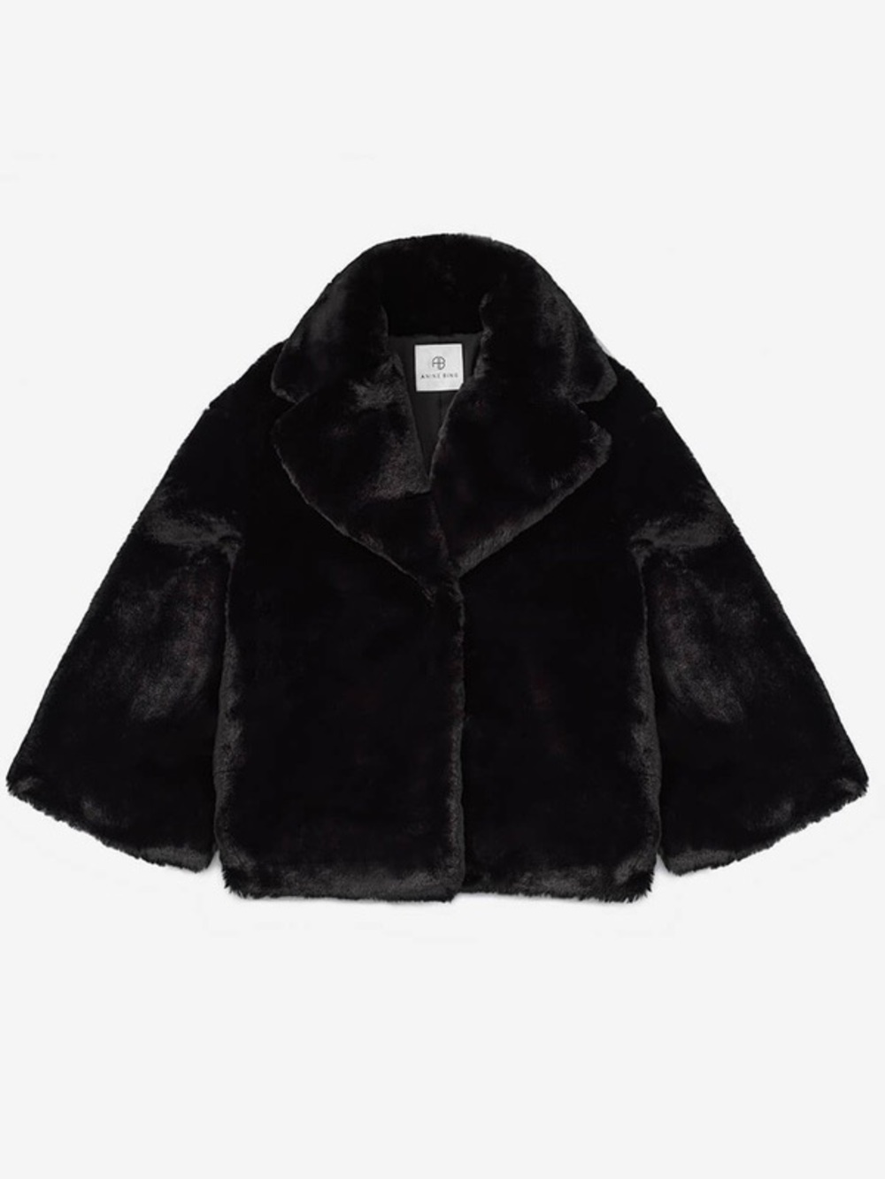 Anine Bing Black Faux Fur Teddy Jacket